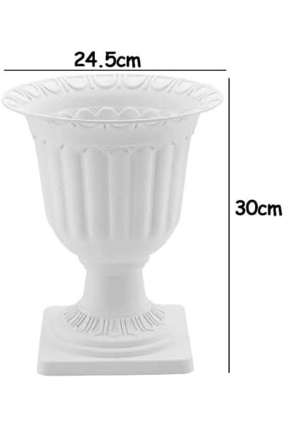 genric FFD Patio Urn Planters | Grecian Style Plastic Flower Pots for Front Door, Porch, Wedding Decor Smal