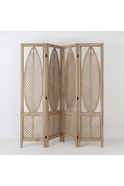 Vi Markets Hollow wood partition - leaf shape - 4 pieces