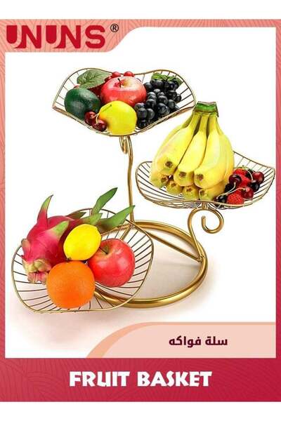 Generic 3-Tier Fruit Basket,Metal Wire Fruit Holder,Decorative Iron Fruit Bow...