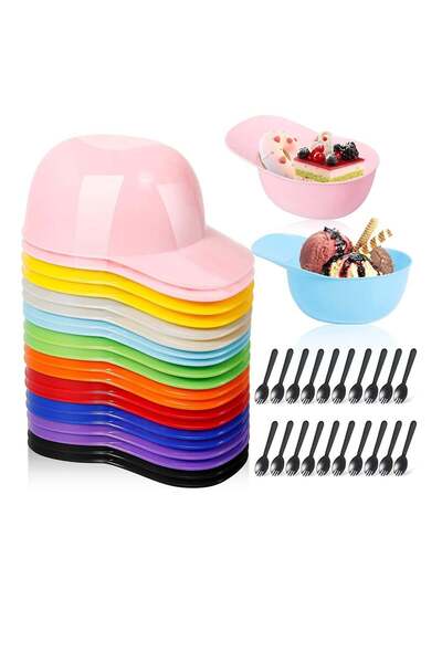 Generic Ice Cream Snack Bowl Dessert Cups Baseball Helmet Baseball Theme Party Supplies 8 oz Mini Sundae Bo