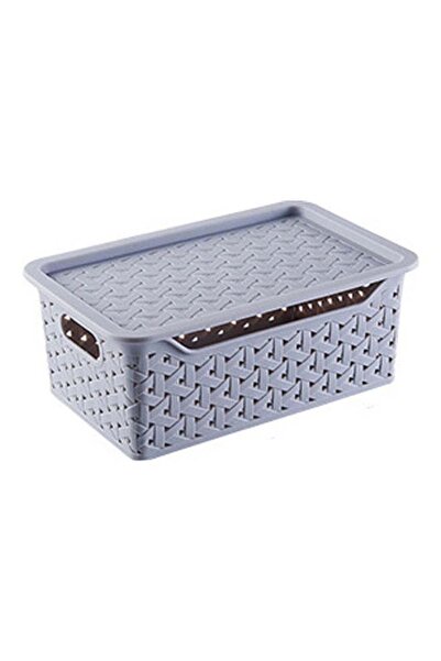 Raffine Multi Functional Plastic Organizer Storage Box Grey 25.6 x 16.7 x 10.4cm