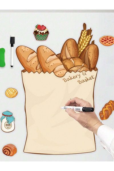 Generic Magnetic Whiteboard for Fridge â€“ Reusable Dry Erase Message Board with Strong Magnet Backing, Mar