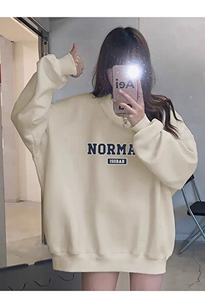 FUFLUNS NORMALNA ŠTAMPANA PREVELIKA UNISEKS ŽENSKA/MUŠKA DUKSEVA SA OKRUGLIM ...