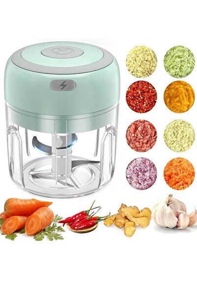 Generic مفرمة ثوم كهربائية صغيرة من VIUAUAX، محضرة طعام، مفرمة ثوم لاسلكية مح...