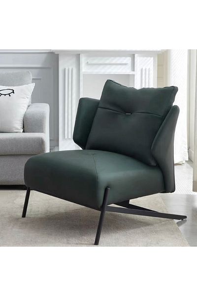 Vi Markets Oiled leather chair - metal bases