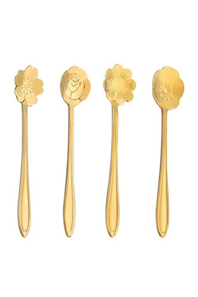 Generic Stainless Steel Spoons Set, 4 Creative Long Spoons, Stainless Steel C...