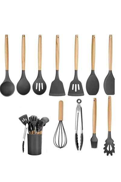 Generic مجموعة سيليكون مكونة من 12 قطعة في 1 من ملحقات المطبخ وأدوات الطبخ وأ...