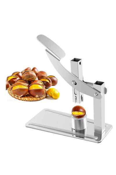 Generic KASTWAVE Chestnut Clip Nut Cracker, Heavy Duty Chestnut Opener with Non-Slip Handle, Stainless Stee