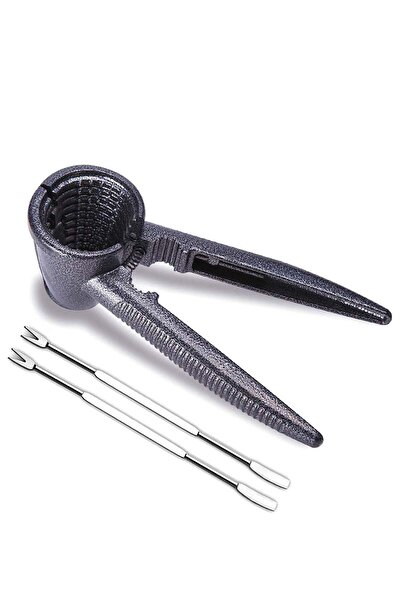 Generic Excefore Pecan Nut Cracker and 2 Picks Walnut Plier Opener Tool with Non-slip Handle