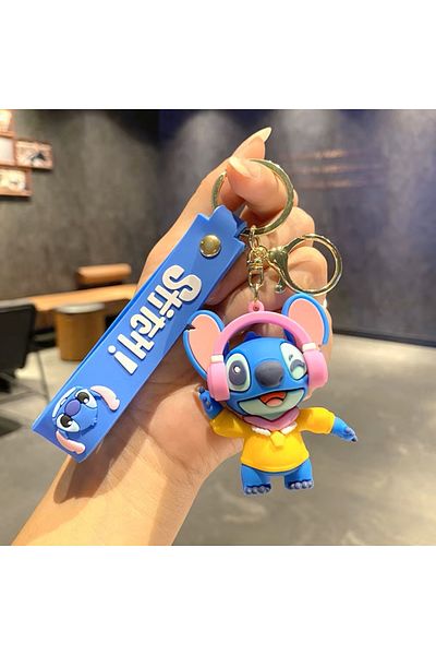 SUMAKA Stitch Cartoon Keychain Key Ring Bag Charm Silicone Gift