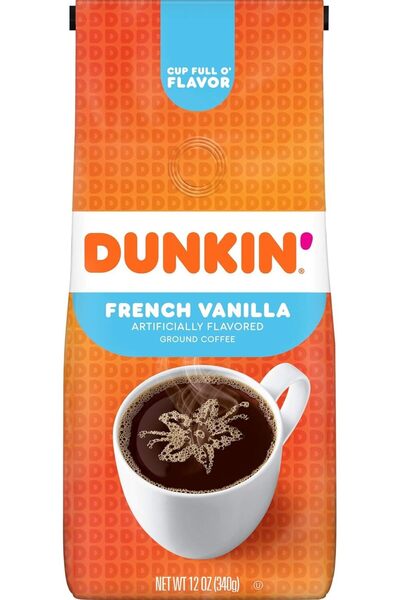 Dunkin قهوة مطحونة بالفانيليا الفرنسية من دانكن، 340 جرام