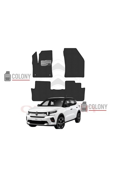 COLONY Citroen ë-C3 2025+ (Elektrik) Hücreli Premium Eva Paspas Seti Tam Set ...