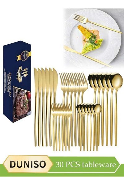 Generic 30 Pcs Stainless Steel Cutlery Set, Western Style Kitchen Utensil Set...