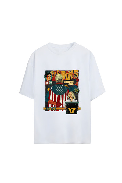 GraffTee تي شيرت قطني كبير الحجم للجنسين من ذا بويز