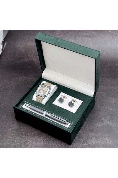 CASWATCH Men's Set: Watch with Cufflinks and Pen