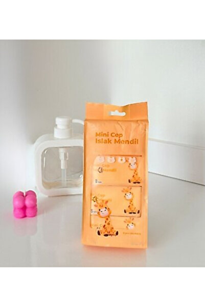 BALCI HEDİYELİK مناديل مبللة صغيرة لطيفة مكونة من 8 قطع بحجم الجيب والحقيبة م...