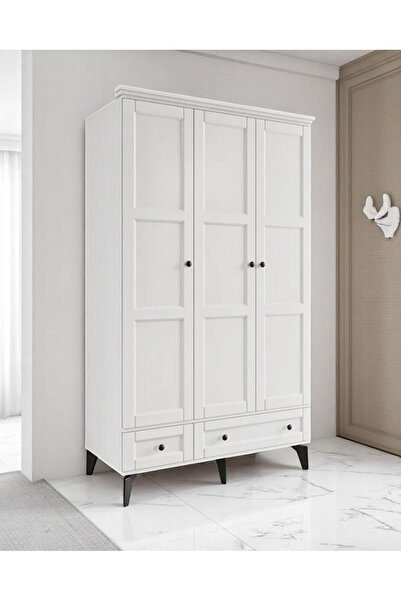miracool Karin Beyaz 3 Kapılı Dolap / Gardrop / %100 Mdf