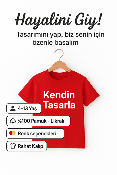 Oylem Kişiye Özel Çocuk T-shirt 4-13 Yaş %100 Pamuk Likralı (Kendin Tasarla)