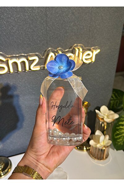 Gami Handmade Cam Şişe 200 ml İncili Misafir Kolonyası Söz, Nişan, Nikah, Doğ...