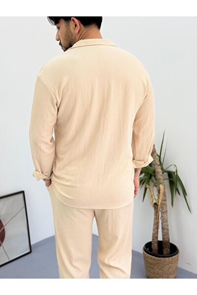 Baycombine35 Πουκάμισο με μακρυμάνικο ύφασμα με κουμπιά, unisex