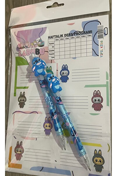 Stitch 07 Uçlu figürlü 2 li kalem