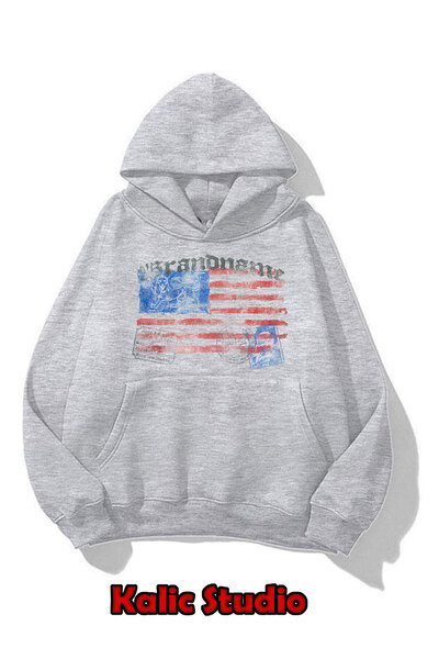 Kalic Studio Y2K Vintage 2'5Randname Oversize Sweatshirt Gray