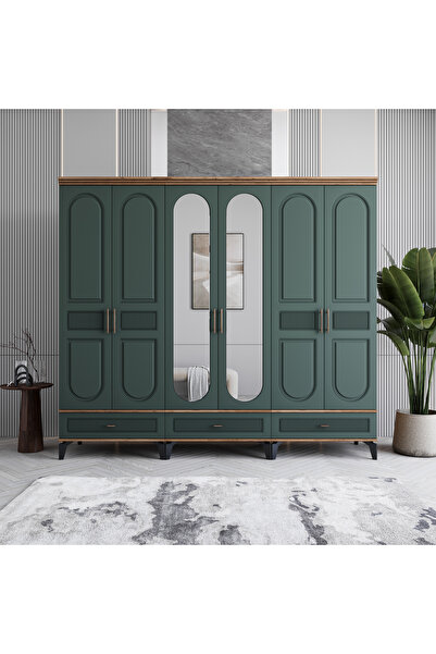 MONZIO Libra 6 Kapaklı Çekmeceli Gardırop %100 MDF