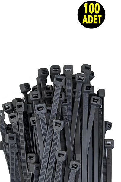 Mikasso Black Plastic Velcro Clamp 4.8Mm-20Cm Cable Tie Electrical Wire 100Pc...