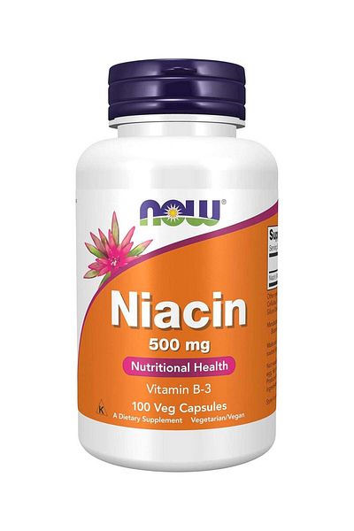 Now Foods Niacin Nutritional Health 500Mg 100 Veg Capsules