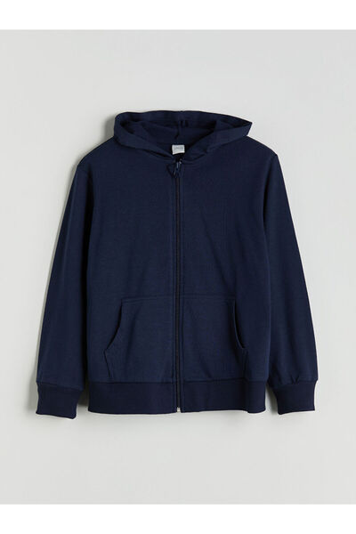 LC Waikiki Quality Parts from Celebi Store |   Hooded Basic Long Sleeve Girls Zippered Sweatshirt