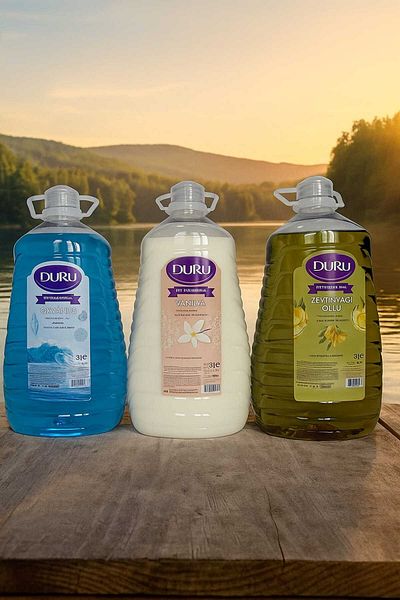 Duru Happiness Series Set of 3 X 3 Liters / Ocean-Vanilla-Olive Oil