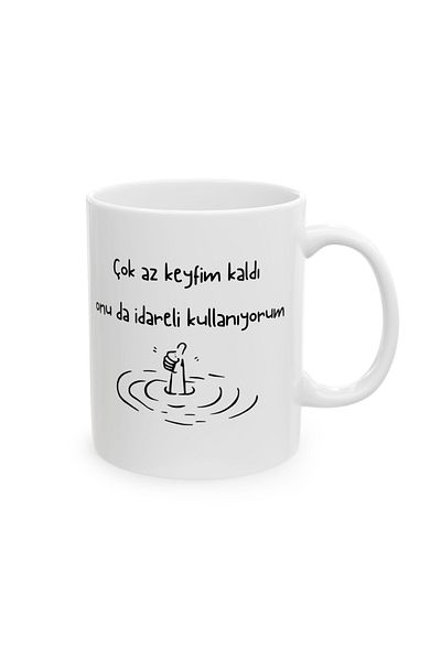 IVART Not Much Fun Left I Admin It Too Printed Porcelain Mug-Gift-Standard Mug