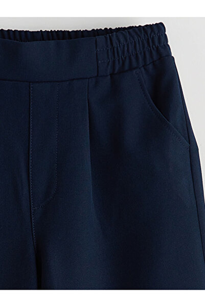 LC Waikiki Lcw Kids Navy Blue Wideleg Pleated Girl's Trousers