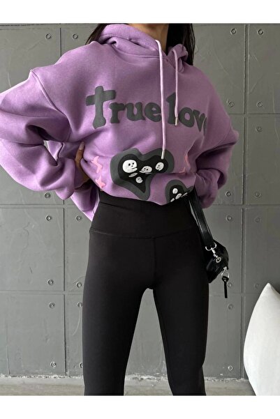 KAZAK 3 κλωστές υπερμεγέθη πραγματικό εμπριμέ μοβ