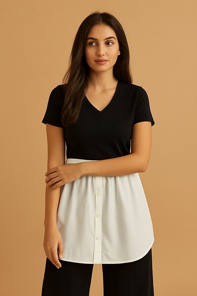 mirach Women's Shirt Undershirt Skirt Extender Stretching Waist Functional Use with Stylish and Comfortable Design