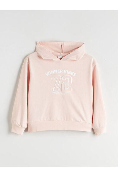 LC Waikiki Hooded Printed Girls' Sweatshirt