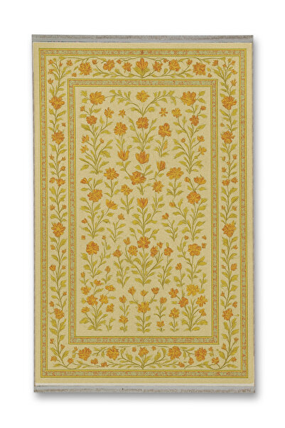 Rugs Modern Halı سجادة ديكور عصرية من MOSSO بنمط زهور وأوراق نباتات صفراء على...