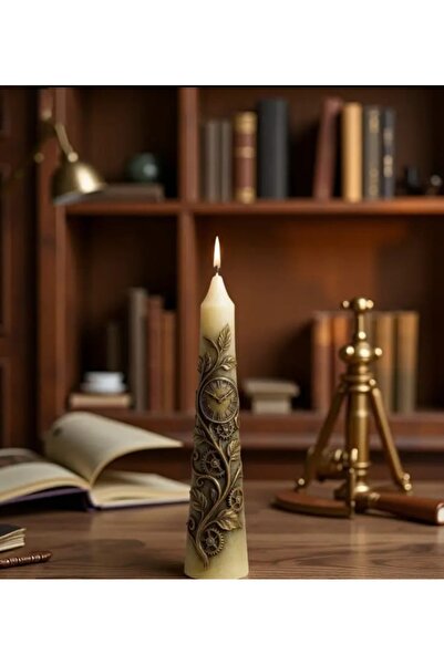 Yaratıcı sanatlar atölyesi 2'li Antika Dişliler ve Saat İşlemeli Bronz Renk M...