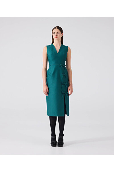 Machka Fiyonklu midi elbise