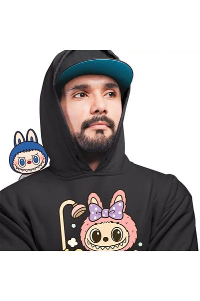 OEM Men's Hoodie Labubu Bathroom