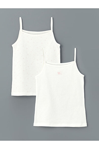 LC Waikiki Create Your Style with Uzg Store |   Square Neck Girl's Undershirt 2-Pack