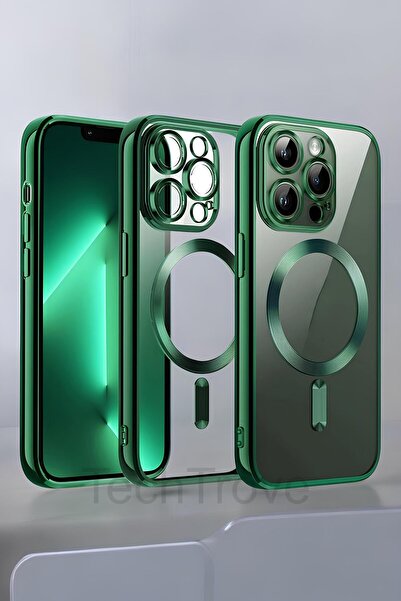 TechTrove iPhone 13 Pro Max Kılıf Kamera Korumalı Sararma Yapmaz Magsafe Şarj...