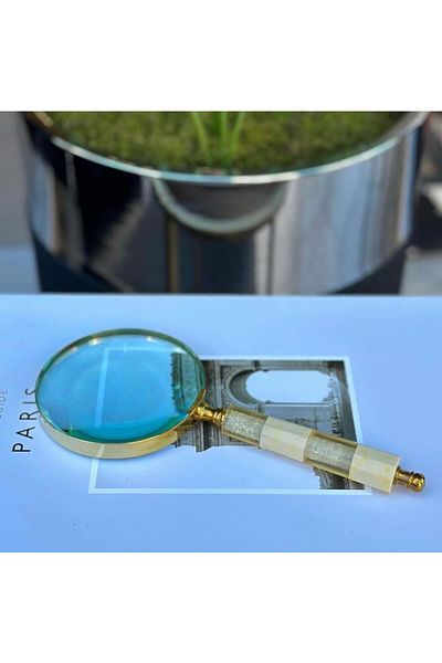 ECASATAL Decorative Magnifying Glass With Wooden Pattern