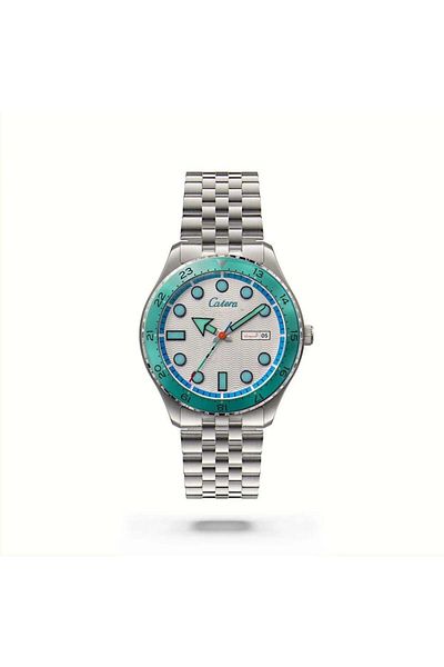 catera Men's watch with a silver steel strap and a Tiffany frame