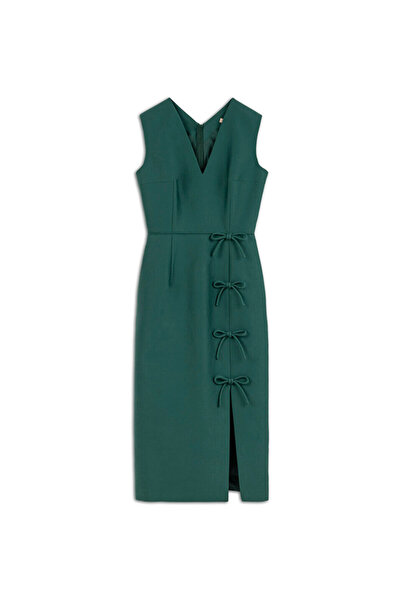 Machka Fiyonklu midi elbise