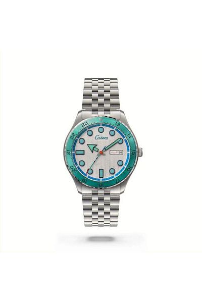 catera Men's watch with a silver steel strap and a Tiffany frame