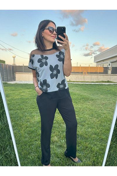 charamela Plus Size Blouse-Pants Two-Piece Set-Bgt45