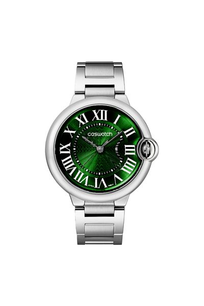 CASWATCH Men's Watch Silver Color Green Dial