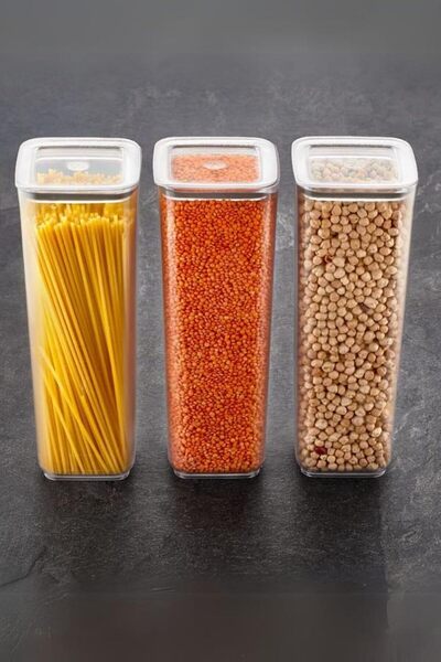 STOREMAX Sellbuyst Ahmet Sude Square Storage Container 3 X 2 Liters, Transparent Trendy 266450