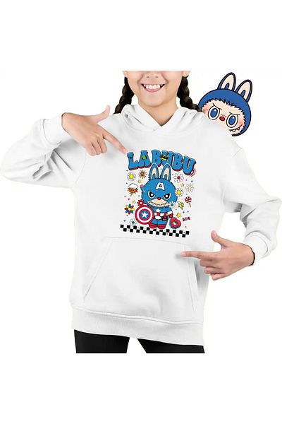 OEM Labubu Kids Girls Captain America Sweatshirt